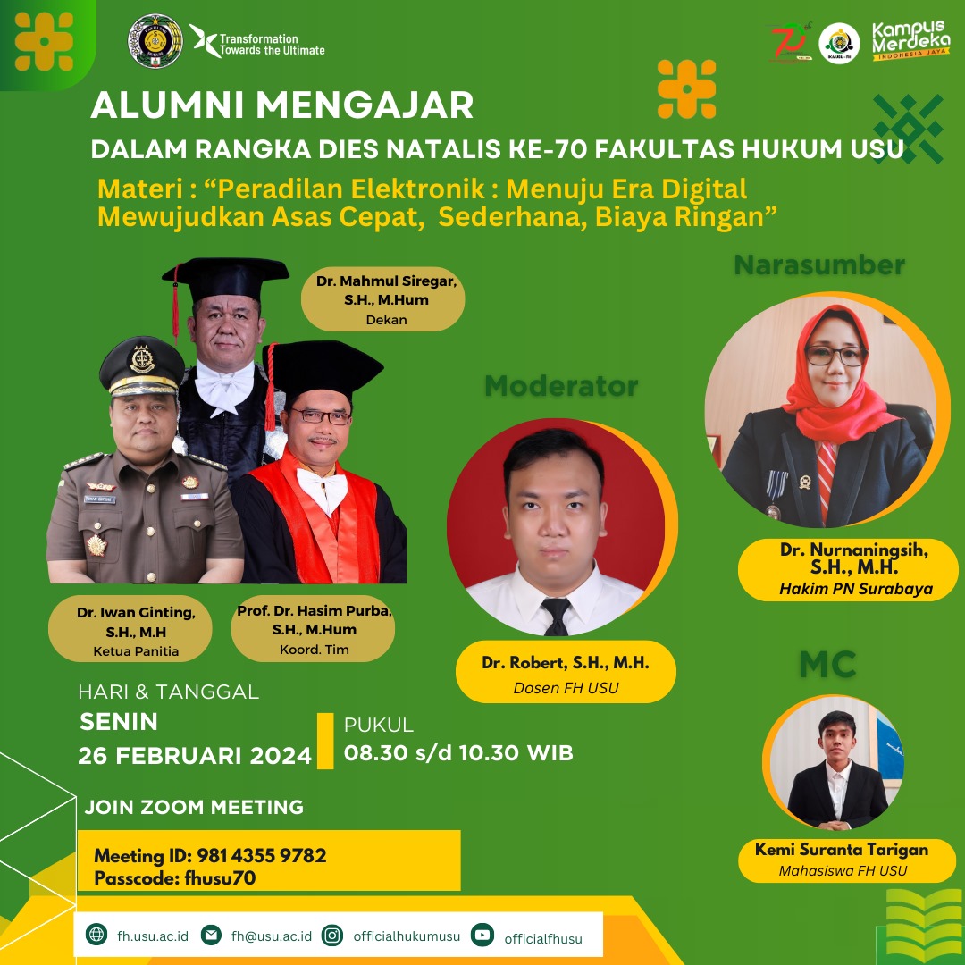Alumni Teaching Electronic Justice: Towards the Digital Era Realizing the Principles of Fast, Simple, Low Costs